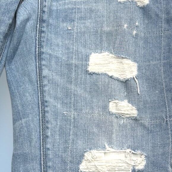 WHBM Women’s 6 GIRLFRIEND Distressed Blue Jeans - Picture 3 of 4